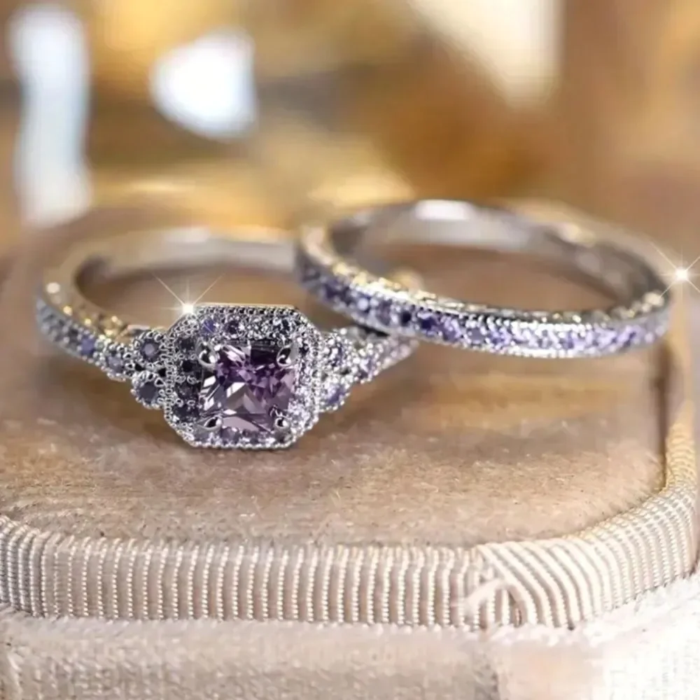 Ladies Simulated Diamond Elegant bridal set sz 6